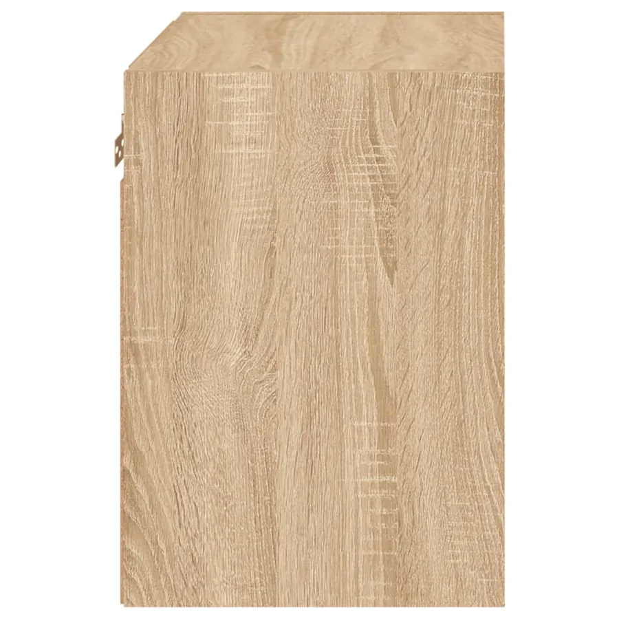 Table de chevet murale avec lumières LED chêne sonoma - 9