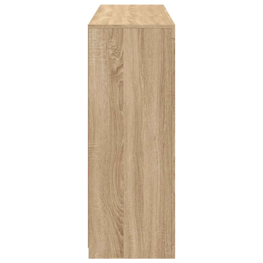 Buffets avec lumières LED 3 pcs chêne sonoma bois d'ingénierie - 9