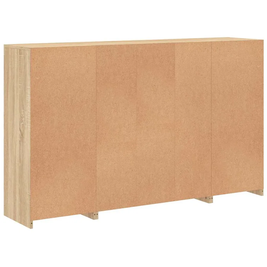 Buffets avec lumières LED 3 pcs chêne sonoma bois d'ingénierie - 10