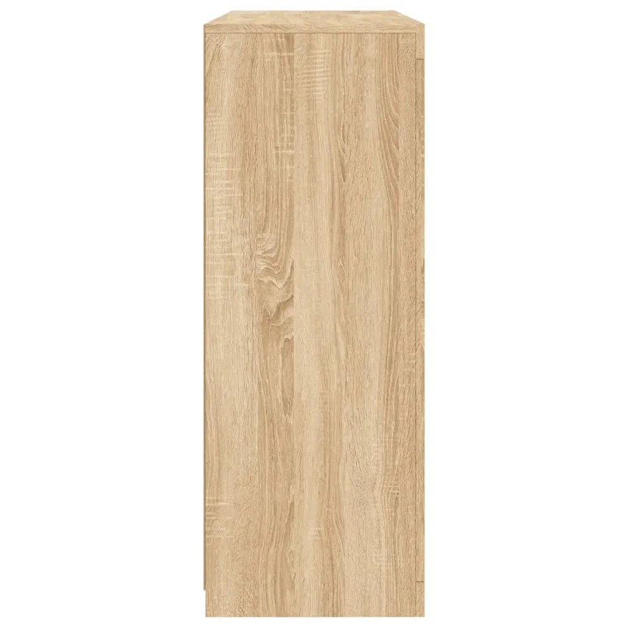 Buffets avec lumières LED 3 pcs chêne sonoma bois d'ingénierie - 9