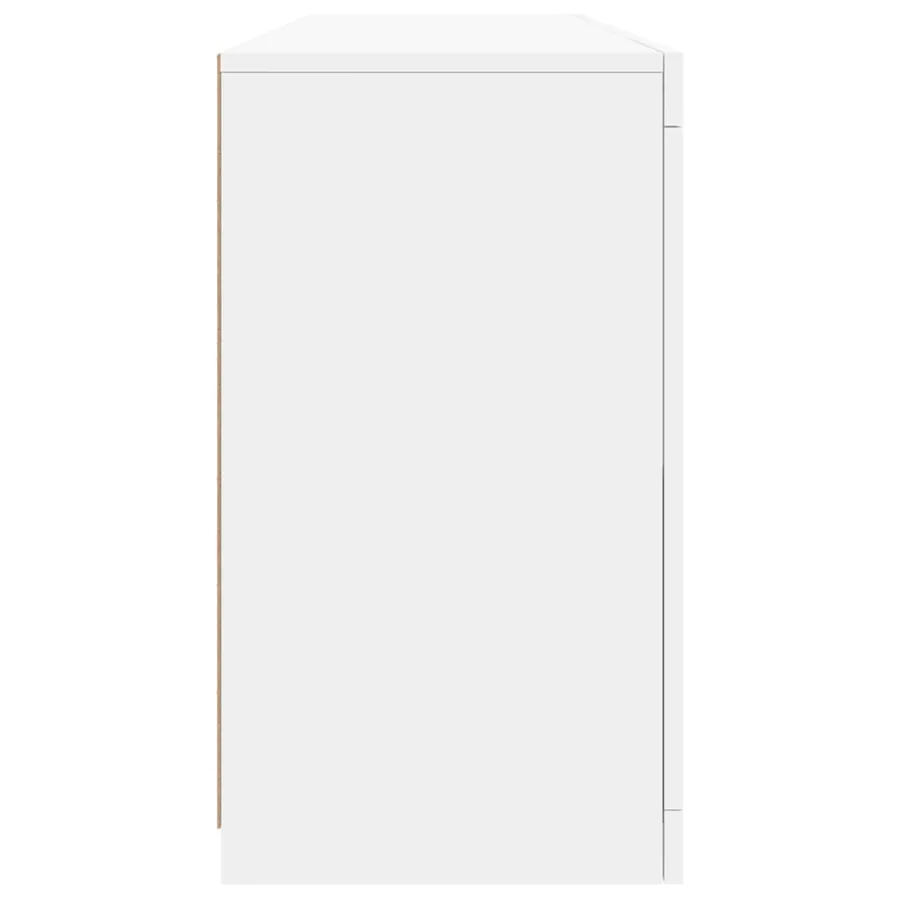 Buffet avec lumières LED blanc 163x37x67 cm - 7