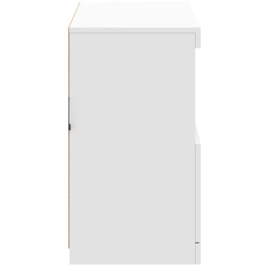 Buffet avec lumières LED blanc 81x37x67 cm - 8