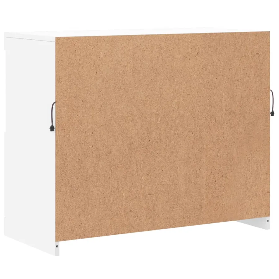 Buffet avec lumières LED blanc 81x37x67 cm - 9