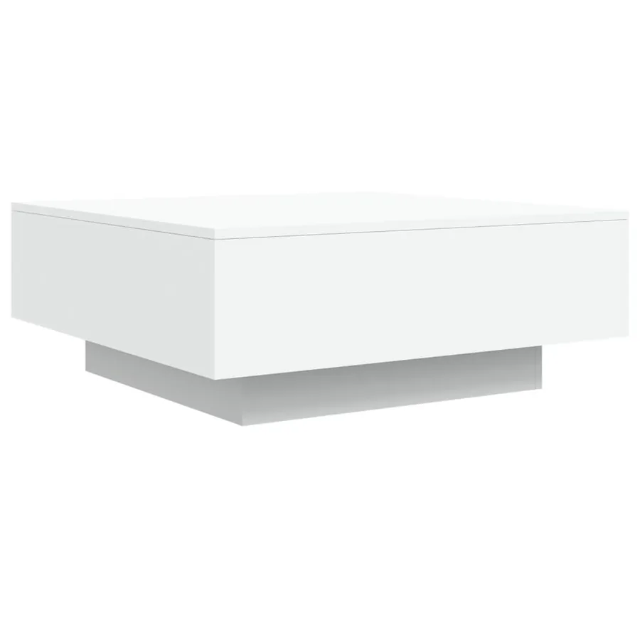 Table basse avec lumières LED blanc 80x80x31 cm - 3