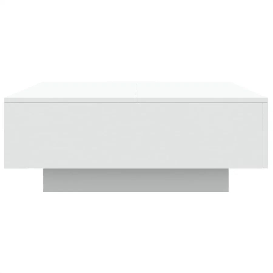 Table basse avec lumières LED blanc 80x80x31 cm - 8
