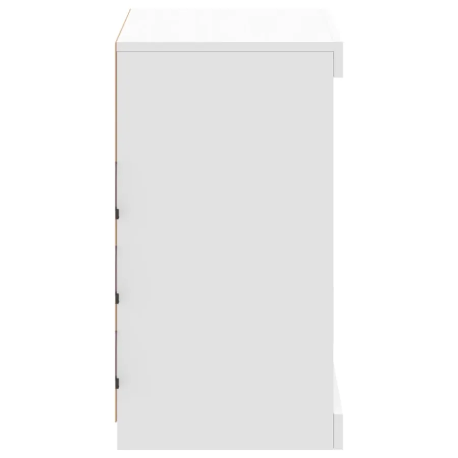 Buffet avec lumières LED blanc 60,5x37x67 cm - 7
