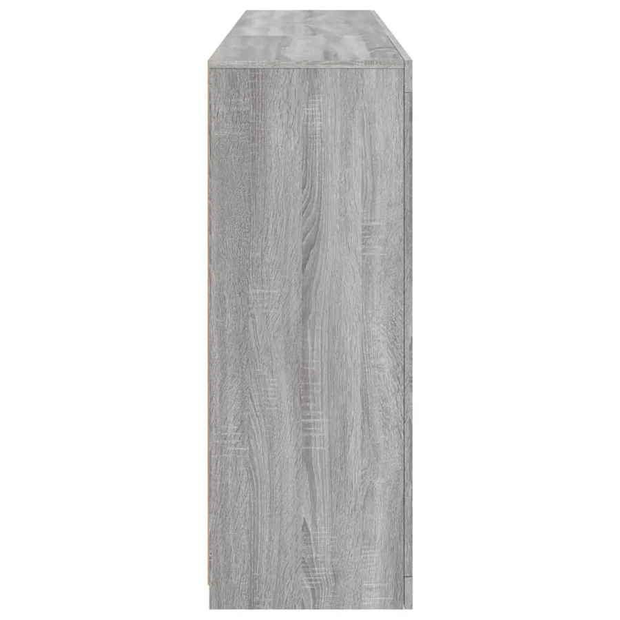 Buffet avec lumières LED sonoma gris 162x37x100 cm - 7