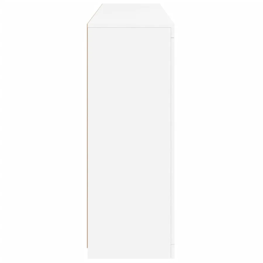 Buffets avec lumières LED 3 pcs blanc bois d'ingénierie - 9