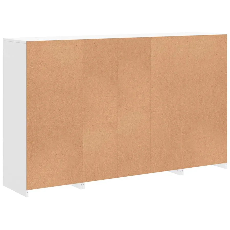 Buffets avec lumières LED 3 pcs blanc bois d'ingénierie - 10