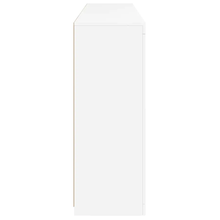 Buffets avec lumières LED 3 pcs blanc bois d'ingénierie - 9