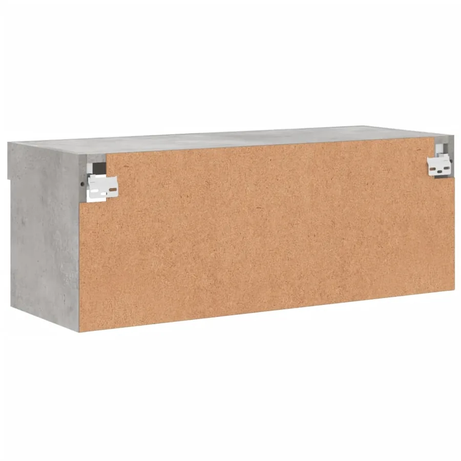 Meuble TV avec lumières LED gris béton 80x30x30 cm - 10