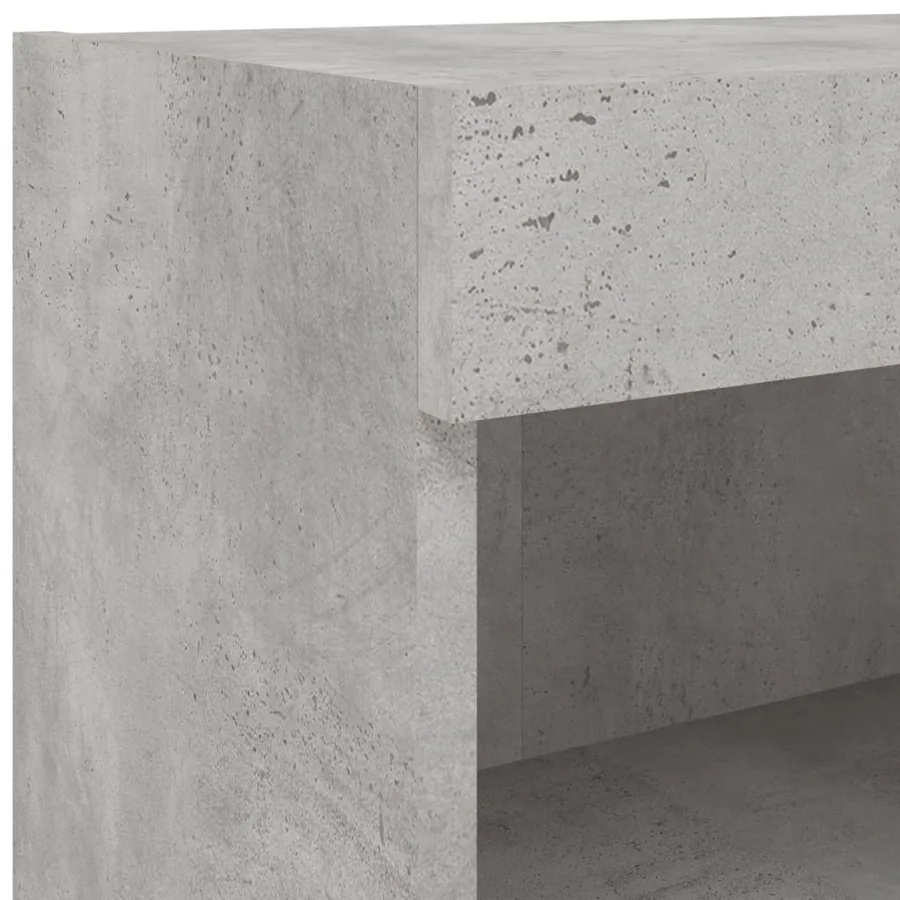 Meuble TV avec lumières LED gris béton 80x30x30 cm - 12