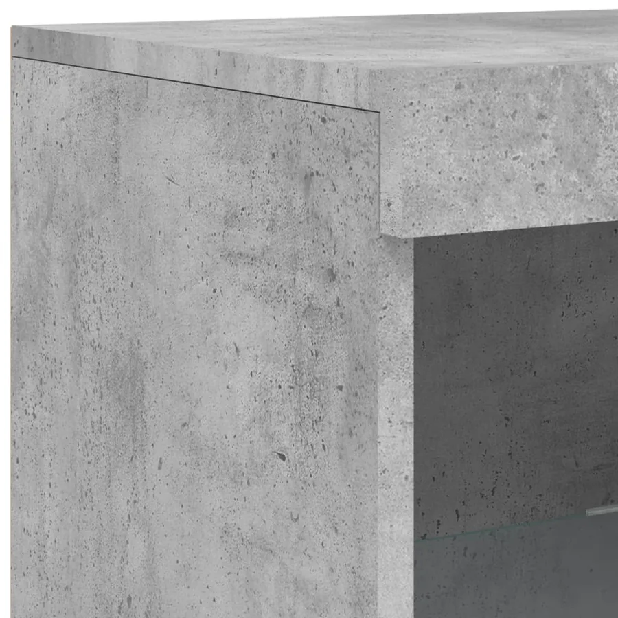 Buffet avec lumières LED gris béton 41x37x100 cm - 11