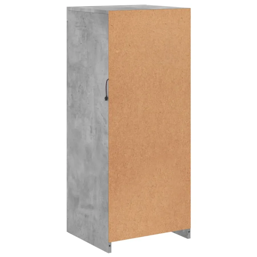 Buffet avec lumières LED gris béton 41x37x100 cm - 9