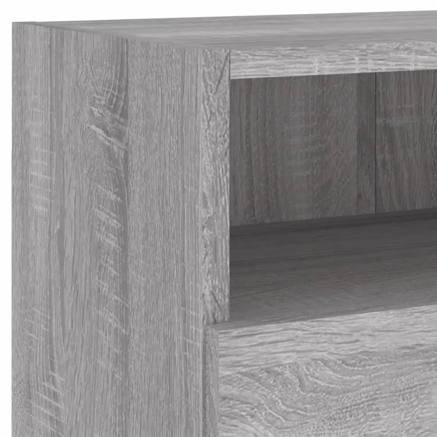 Meuble TV mural sonoma gris 80x30x30 cm bois d'ingénierie - 11