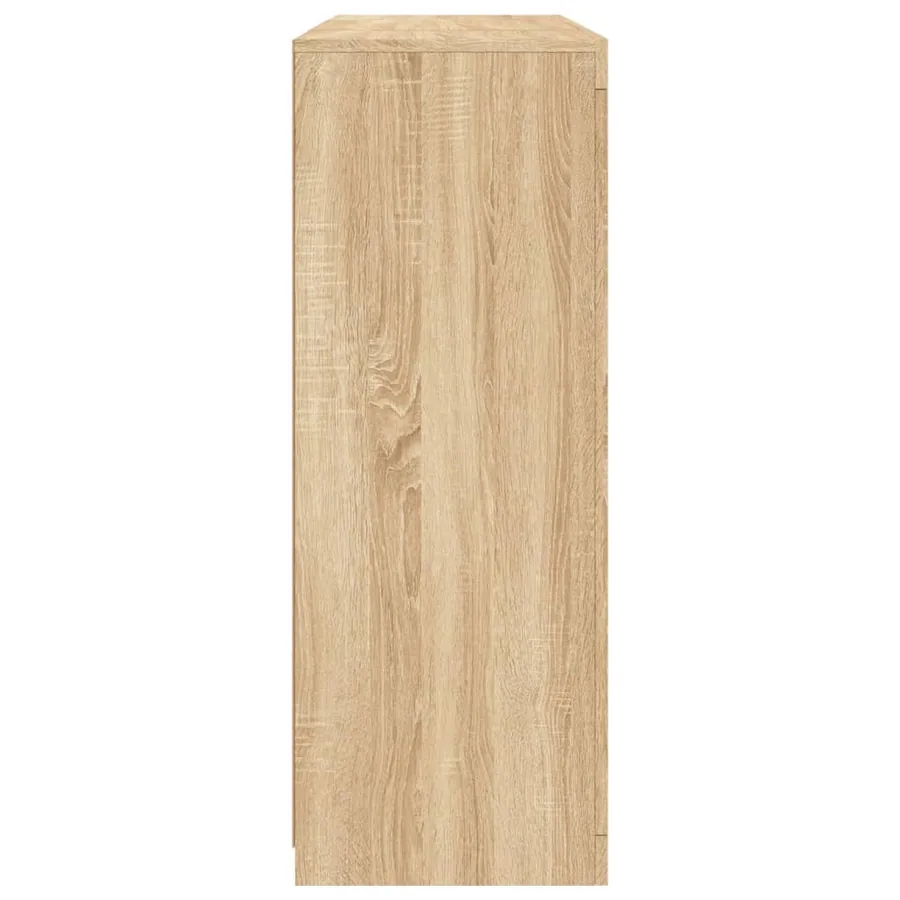 Buffets avec lumières LED 3 pcs chêne sonoma bois d'ingénierie - 9