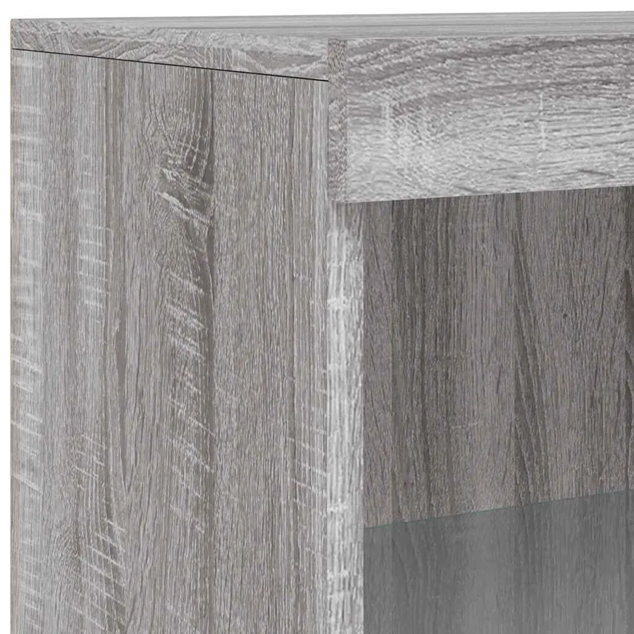 Buffet avec lumières LED sonoma gris 181,5x37x100 cm - 12