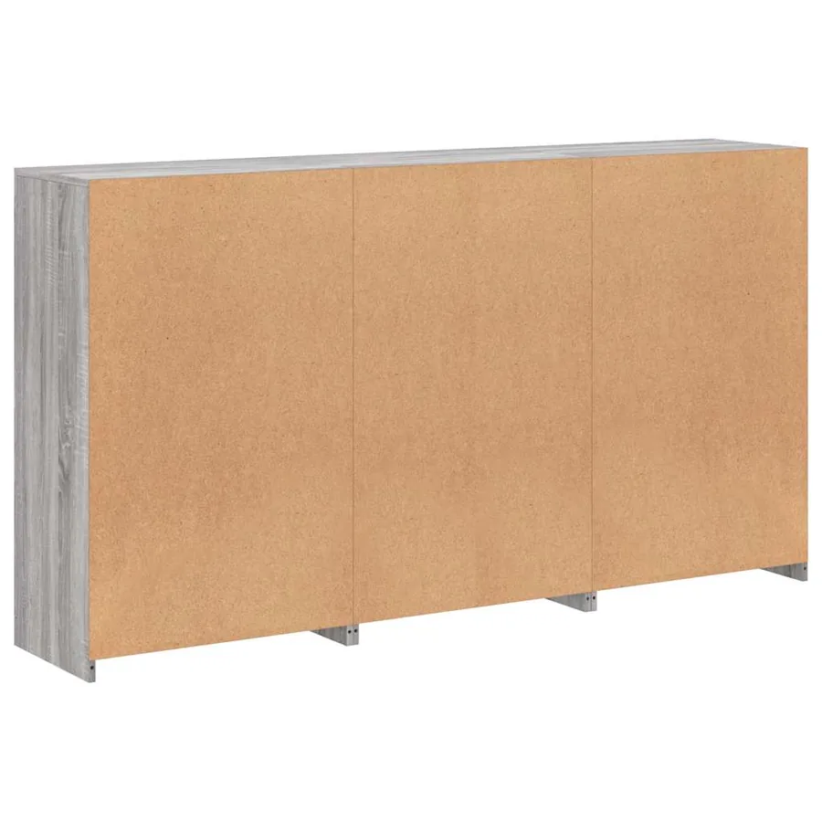 Buffet avec lumières LED sonoma gris 181,5x37x100 cm - 8