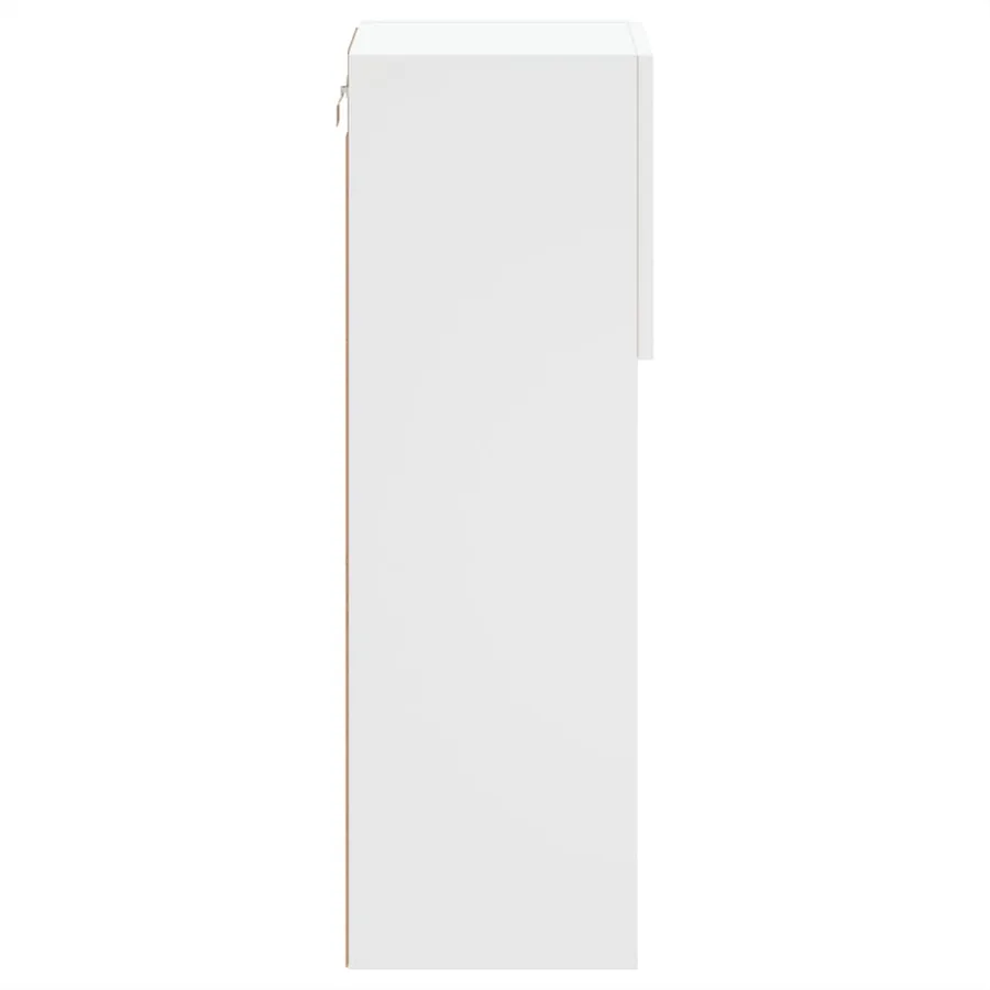 Meubles TV avec lumières LED 2 pcs blanc 30,5x30x90 cm - 10