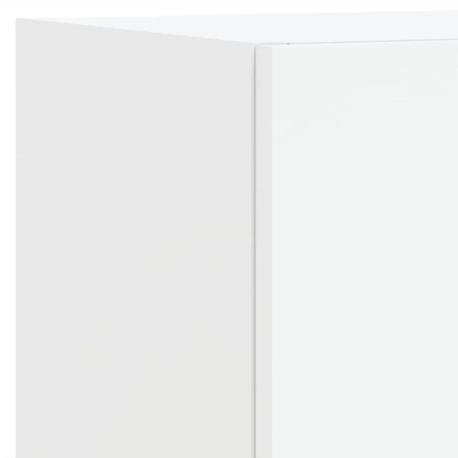 Unités murales TV avec LED 5 pcs blanc bois d'ingénierie - 11