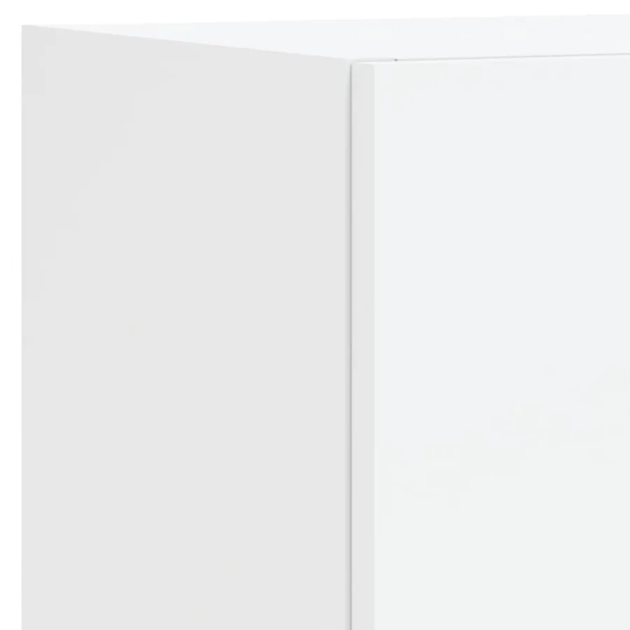Meuble TV muraux 4 pcs avec lumières LED blanc - 11