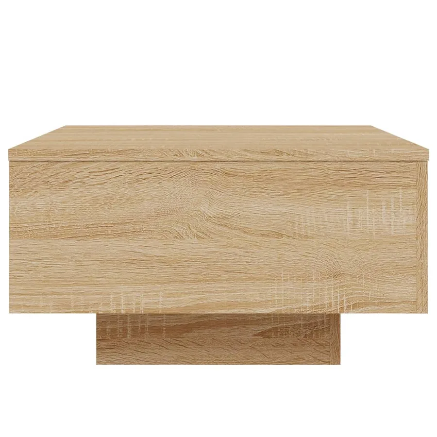 Table basse avec lumières LED chêne sonoma 55x55x31 cm - 8