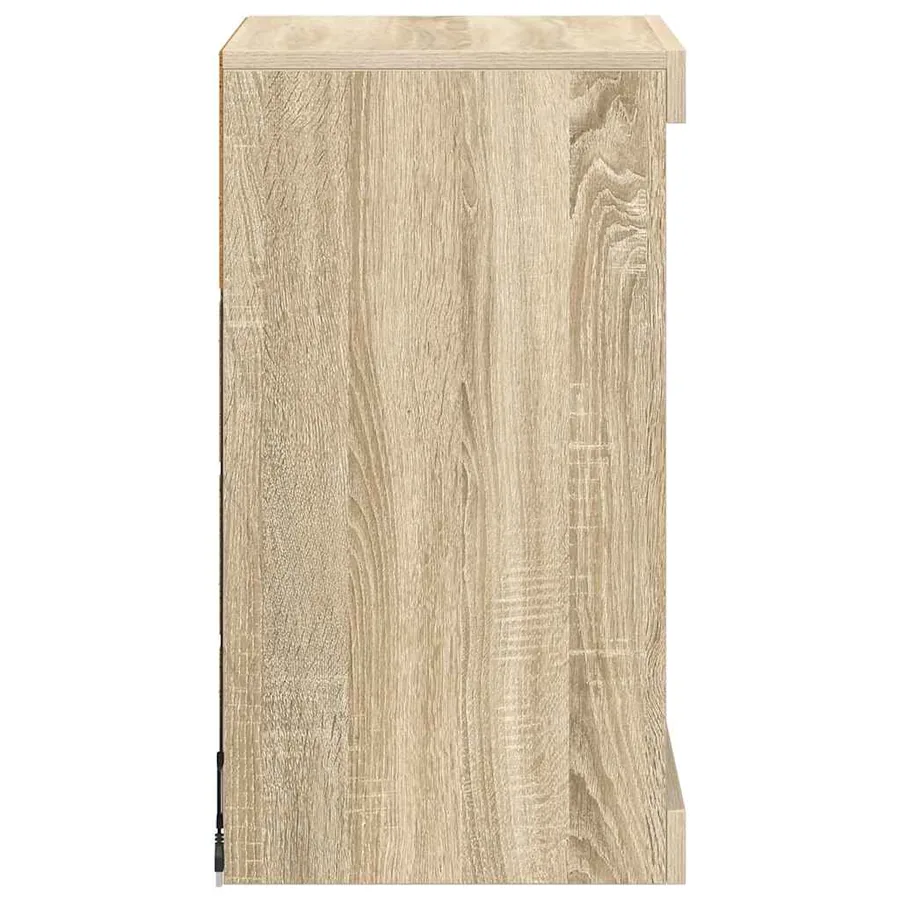 Buffet avec lumières LED chêne sonoma 41x37x67 cm - 7