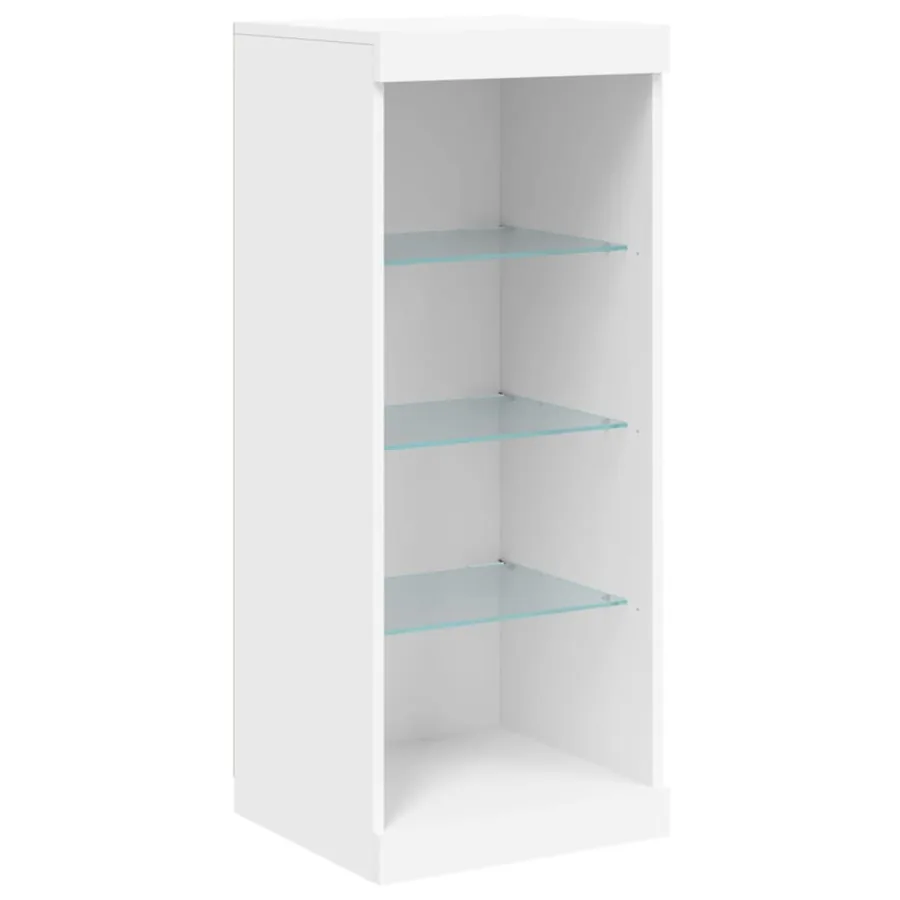 Buffet avec lumières LED blanc 41x37x100 cm - 5