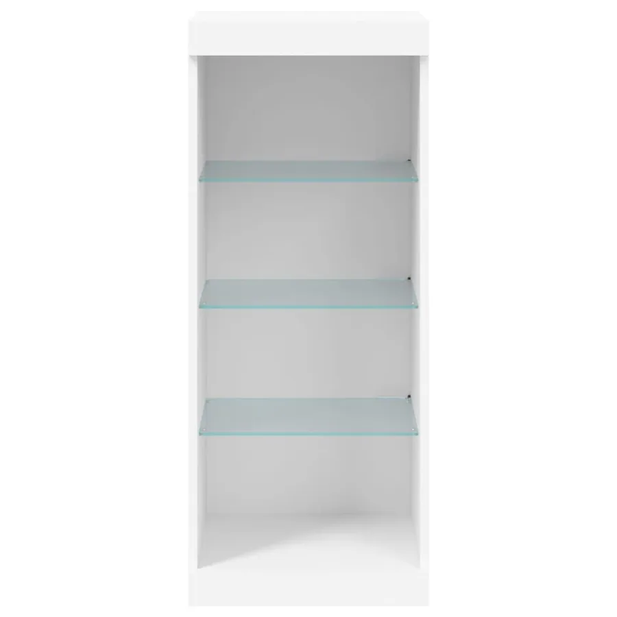 Buffet avec lumières LED blanc 41x37x100 cm - 6