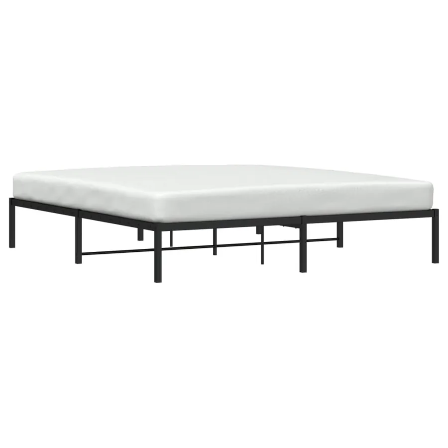 Cadre de lit métal noir 183x213 cm - 3