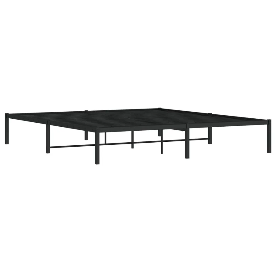 Cadre de lit métal noir 183x213 cm - 4