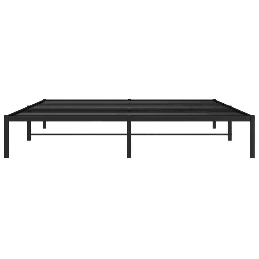 Cadre de lit métal noir 183x213 cm - 5