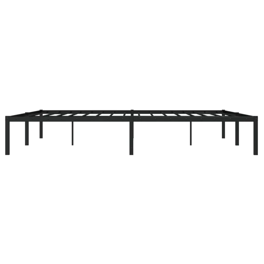 Cadre de lit métal noir 183x213 cm - 6