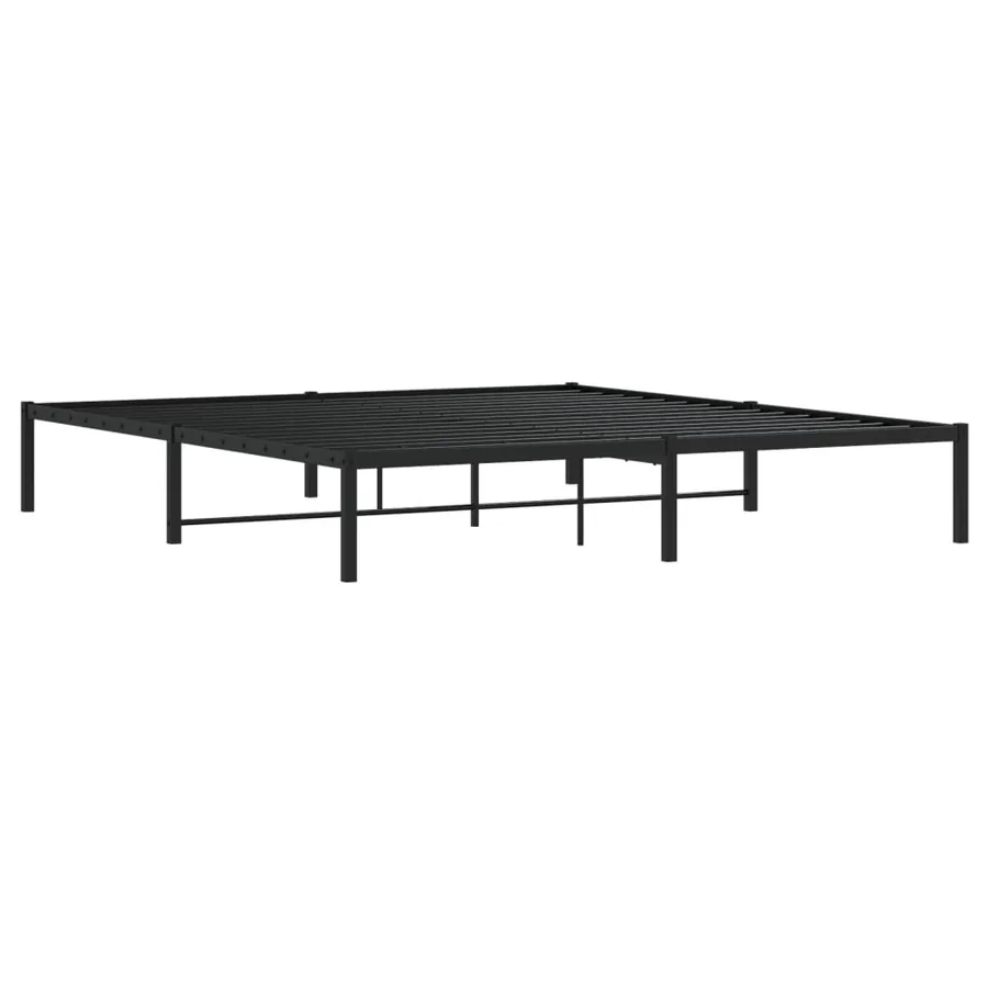 Cadre de lit métal noir 183x213 cm - 7