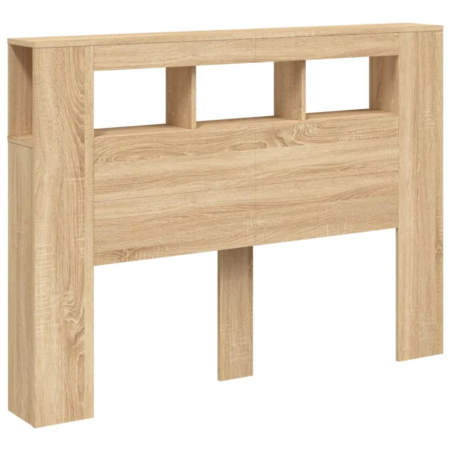 Tête de lit à LED chêne sonoma 140x18,5x103,5cm bois ingénierie - 5