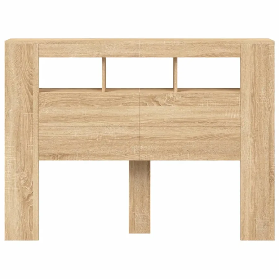 Tête de lit à LED chêne sonoma 140x18,5x103,5cm bois ingénierie - 6