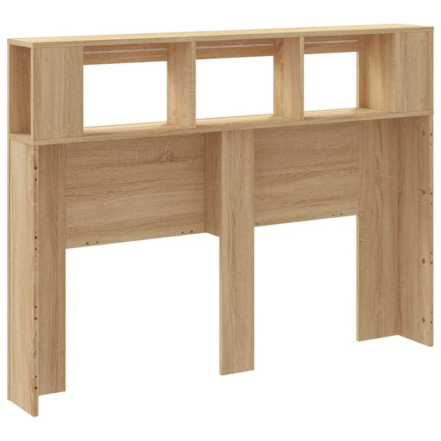 Tête de lit à LED chêne sonoma 140x18,5x103,5cm bois ingénierie - 8