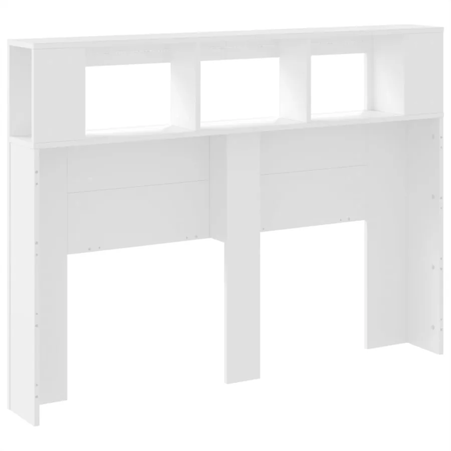 Tête de lit à LED blanc 140x18,5x103,5 cm bois d'ingénierie - 6