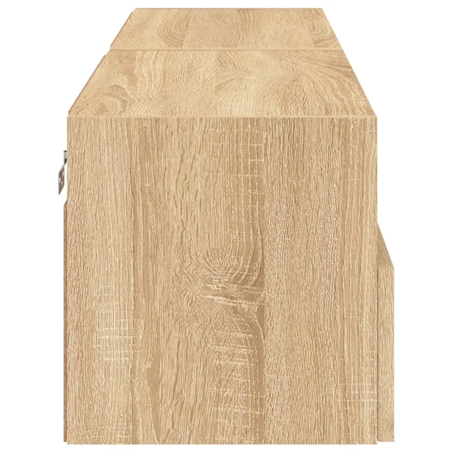 Meubles TV muraux 2 pcs chêne sonoma 60x30x30cm bois ingénierie - 9