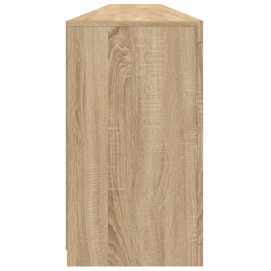 Buffet avec lumières LED chêne sonoma 283x37x67 cm - 8