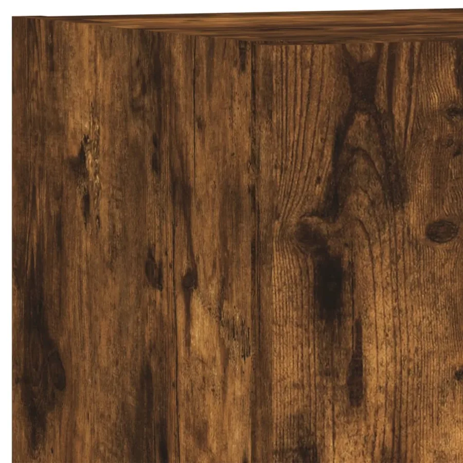 Meuble TV avec lumières LED chêne fumé 30,5x30x90 cm - 13