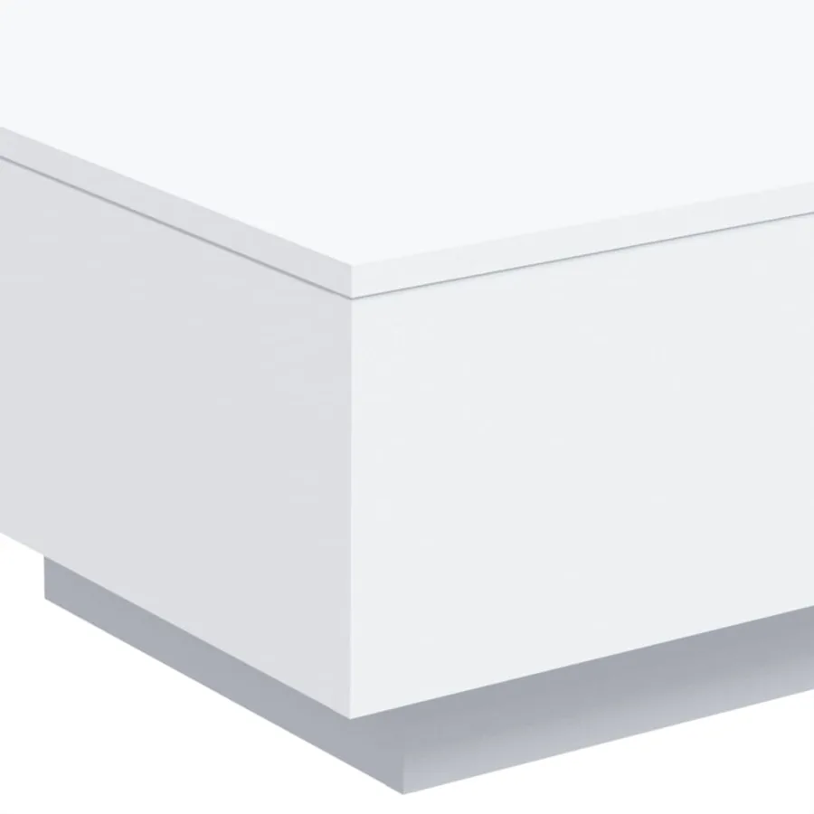 Table basse avec lumières LED blanc 55x55x31 cm - 10