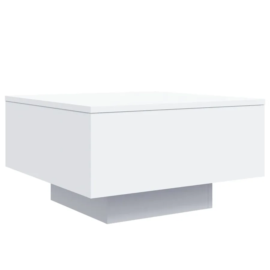 Table basse avec lumières LED blanc 55x55x31 cm - 3