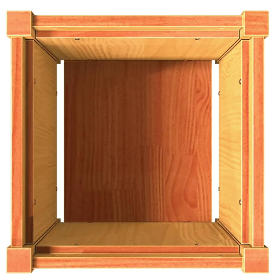 Jardinières 2 pcs cire marron bois de pin massif - 9