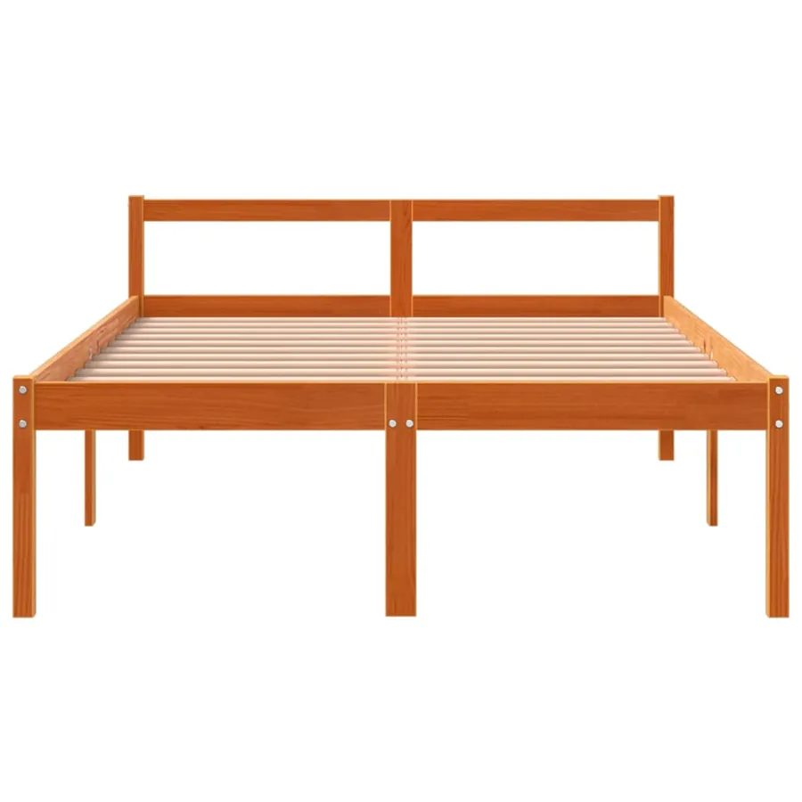 Lit pour personne âgée sans matelas 120x190 cm bois pin massif - 4