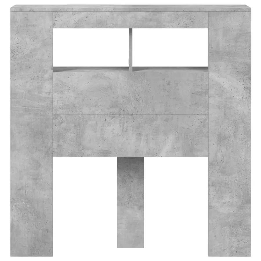 Tête de lit à LED gris béton 100x18,5x103,5cm bois d'ingénierie - 5