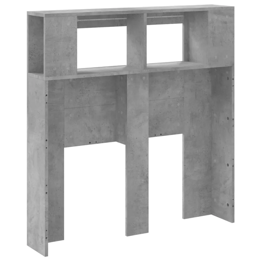 Tête de lit à LED gris béton 100x18,5x103,5cm bois d'ingénierie - 6