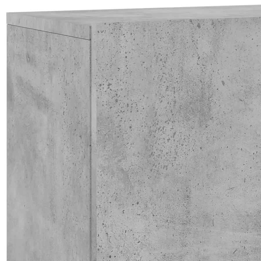Unités murales TV 5 pcs gris béton bois d'ingénierie - 11