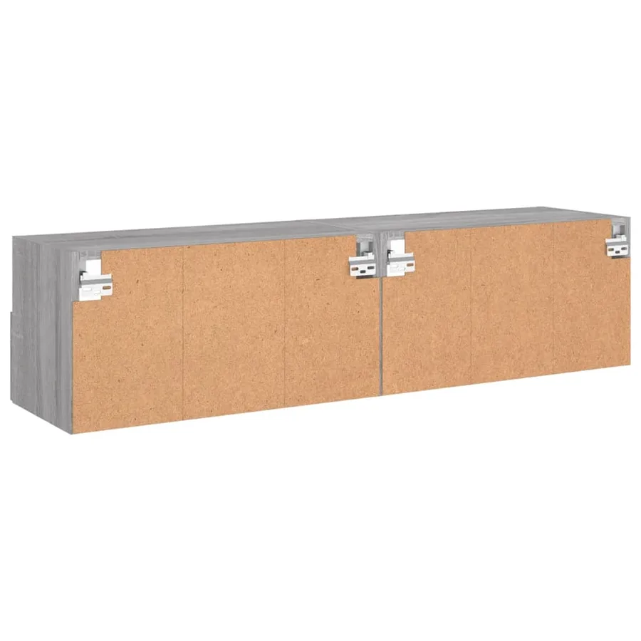 Meubles TV muraux 2pcs sonoma gris 60x30x30cm bois d'ingénierie - 10