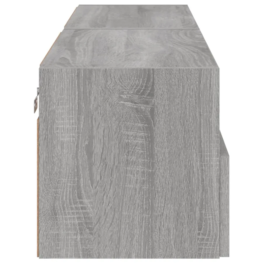 Meubles TV muraux 2pcs sonoma gris 60x30x30cm bois d'ingénierie - 9